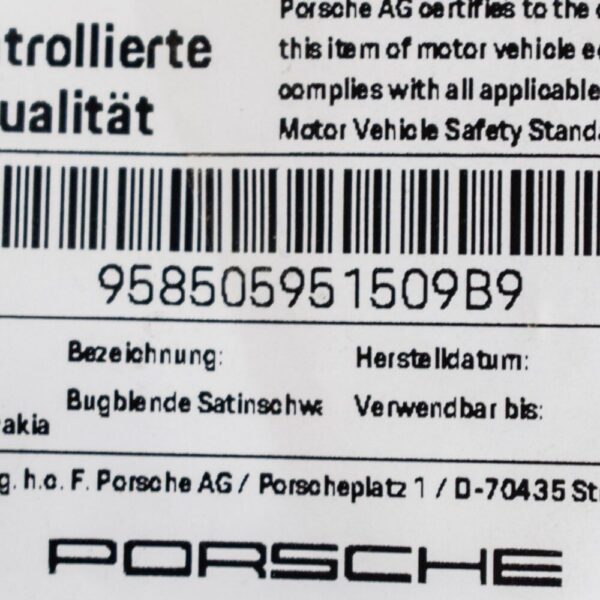 958505951509B9 - Porsche Cayenne 92A Front Bumper Left Side Trim 958505951509B9 New Genuine