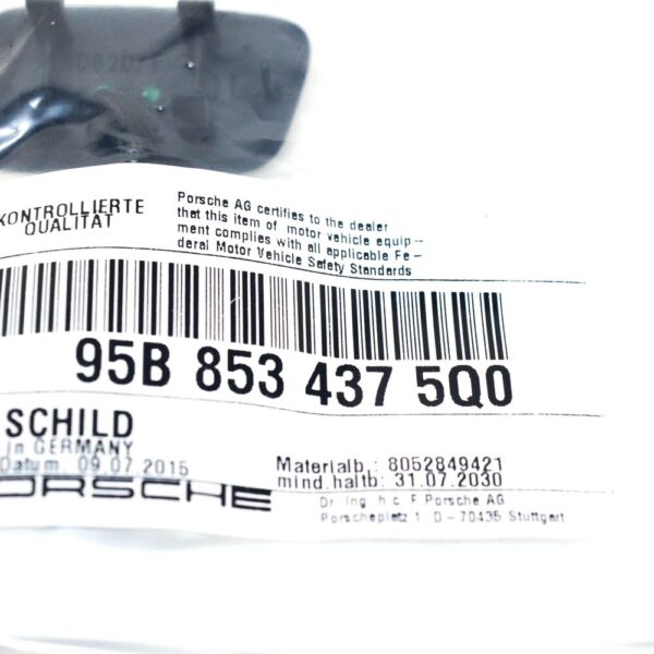 95B8534375Q0 - PORSCHE MACAN MK2 FRONT LEFT SEAT AIRBAG CAP 95B8534375Q0 NEW GENUINE
