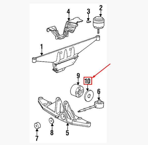 96437525500 - PORSCHE 911 993 Carrera Transmission Mount Washer 96437525500 NEW GENUINE