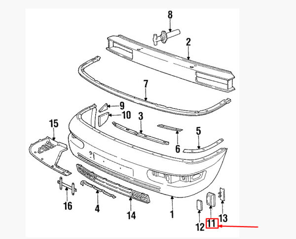 9645051570001C - Porsche 911 993 Front Guard Power Plate 9645051570001C NEW Original