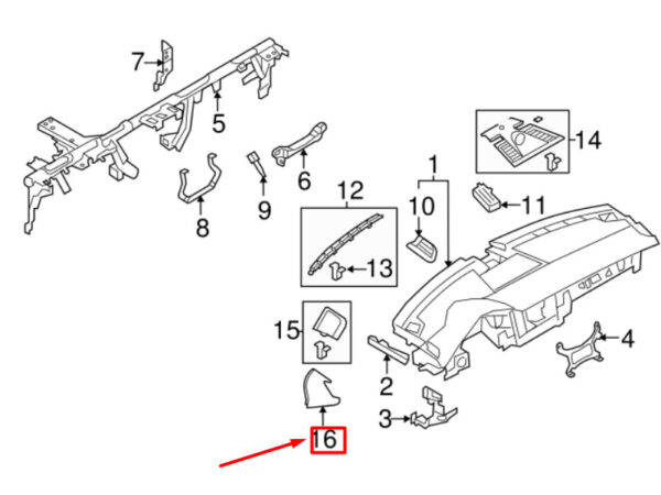 970552405006W0 - Porsche Panamera 970 Left Dashboard Panel 970552405006W0 NEW GENUINE
