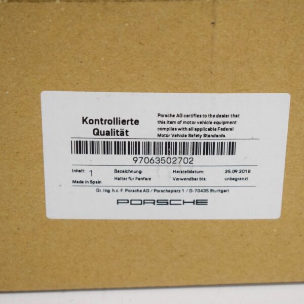 97063502702 - Porsche Panamera 970 Horn Signal Bracket 97063502702 NEW GENUINE