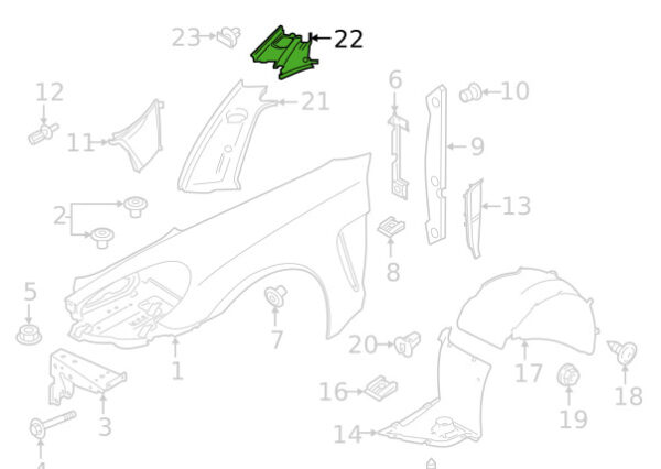 971805283BOK1 - Porsche Panamera 971 rear panel cover 971805283BOK1 NEW ORIGINAL