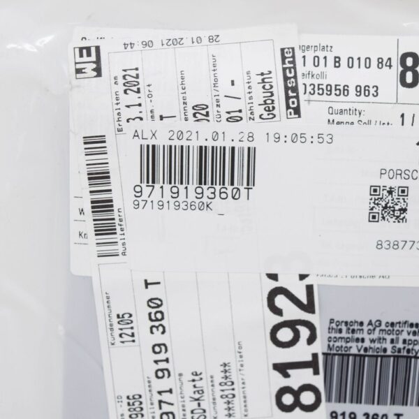 971919360K - Porsche PCM Software SD Card 971919360T NEW OEM