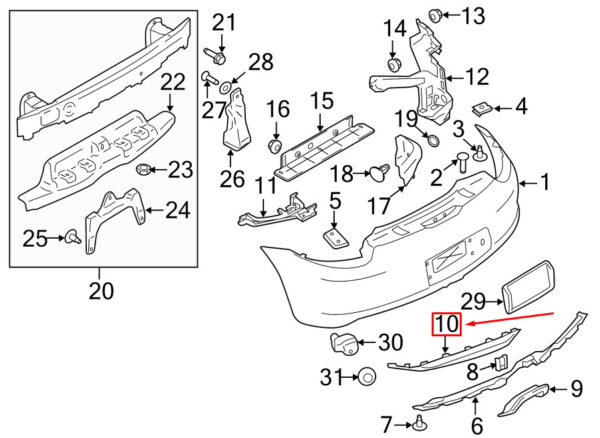 98150502022 - Porsche Boxster 981 lower rear trim 98150502022 NEW ORIGINAL
