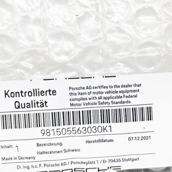 98150556303OK1 - Porsche Boxster 981 Front Sport Left Bumper Grille 98150556303OK1 NEW GENUINE
