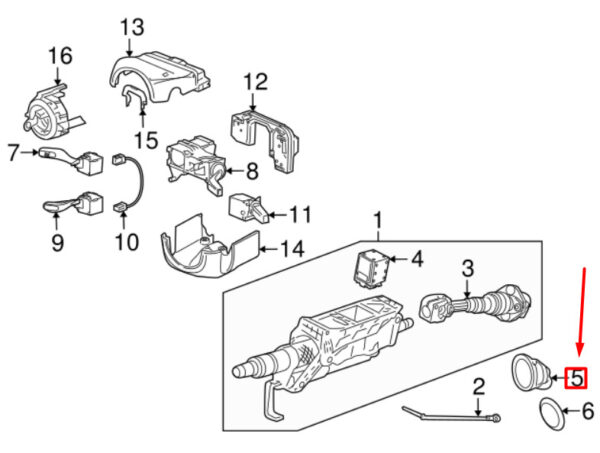 98634703701 - Porsche 911 997 steering column cuff 98634703701 NEW ORIGINAL