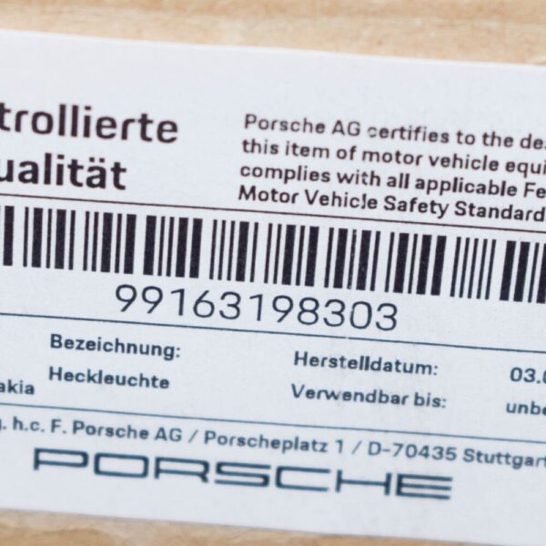 99104490015 - Porsche 911 991 Left and Right Clear Rear Light Set LHD 99104490015 NEW