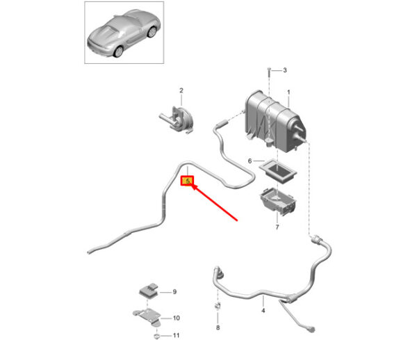 99120136103 - PORSCHE BOXSTER SPYDER 981 FLUSH LINE 99120136103 NEW GENUINE