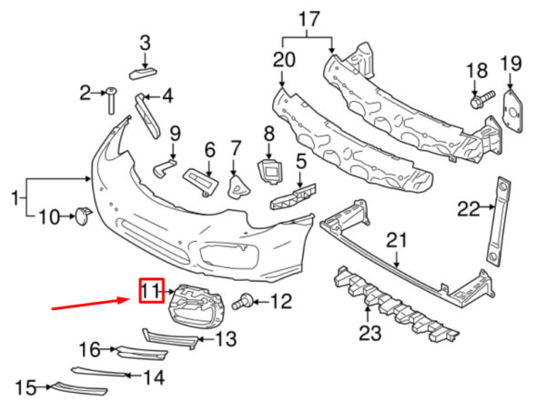 9.91506E+11 - Porsche 911 support frame front left 991505563031E0 NEW ORIGINAL