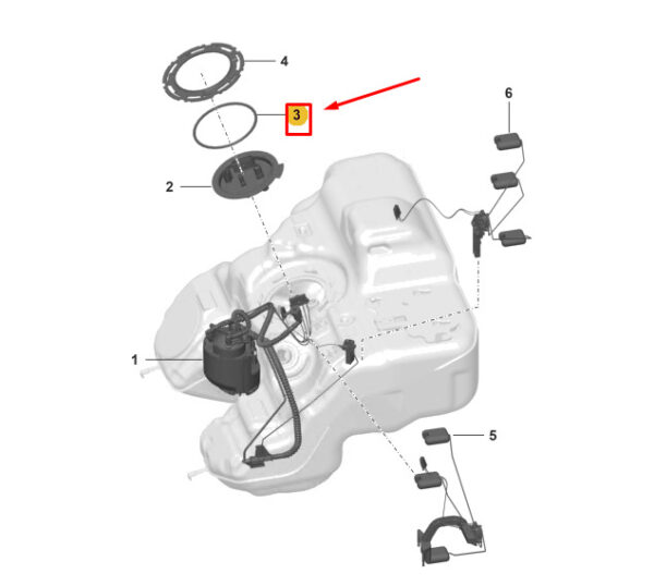 992201455 - Porsche 911 992 fuel pump gasket 992201455 new original