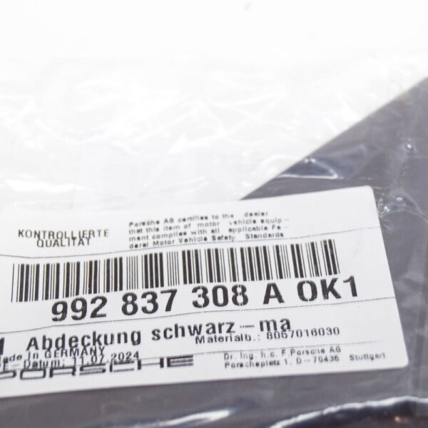 992837308AOK1 - Porsche 911 992 Right Door Window Guide Cover 992837308AOK1 NEW