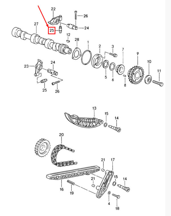 99310514105 - Porsche Carera 911 993 Hydraulic Valve Pestle 99310514105 NEW Original