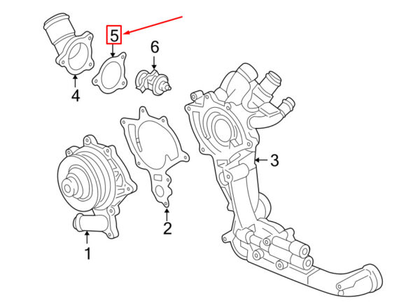 99610632671 - Porsche 911 997 Thermostat Housing Gasket 99610632671 NEW GENUINE