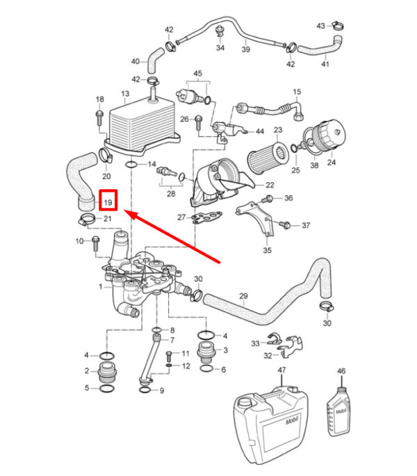 99620714371 - Porsche 911 996 Breather Hose 99620714371 NEW GENUINE