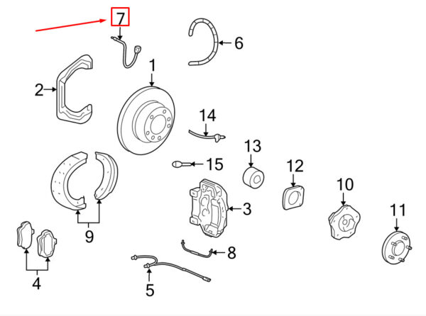 99635558611 - Porsche 911 996 rear right brake line 99635558611 NEW REAL
