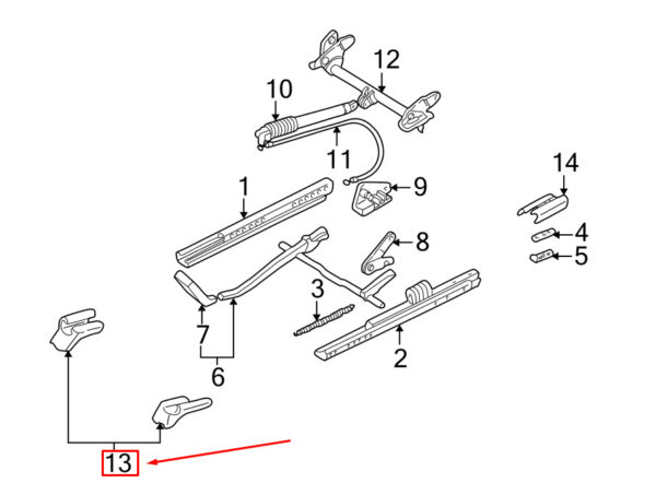 9965213640101C - Porsche Boxster 986 Front Seat Outer Rail Cover 9965213640101C NEW GENUINE