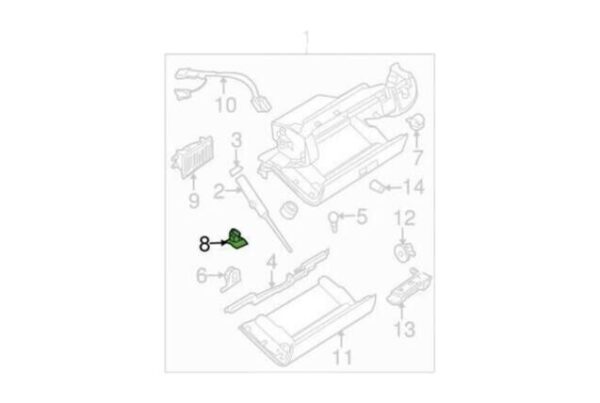 99655287900 - Original Porsche Storage Carrier Shock Bracket Suitable for: Porsche 911 Car