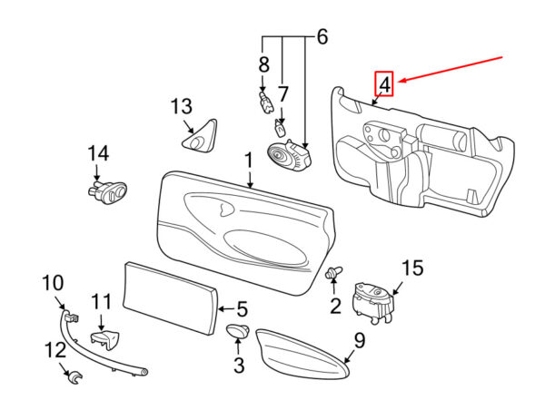 99655583104 - Porsche Boxster 986 Front Left Door Insulation Plate 9965583104 NEW GENUINE