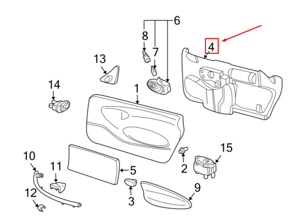 99655583105 - Porsche 911 996 insulating trim front left front 9965583105 NEW REAL