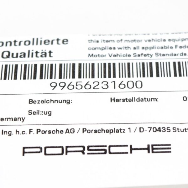 99656231600 - Porsche 911 996 sunroof cable right 99656231600 NEW REAL