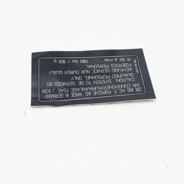 99670114101 - Porsche 911 996 Sticker for Air Conditioning, 99670114101, New Genuine