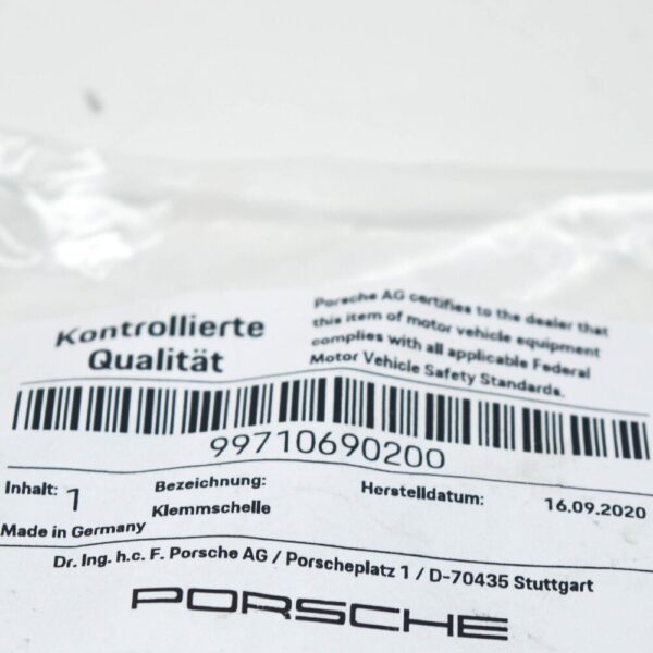 99710690200 - Porsche 911 991 radiator hose clamp 99710690200 NEW ORIGINAL