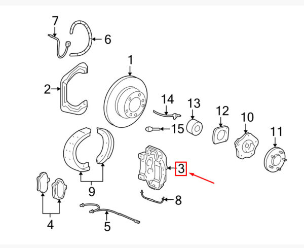 9973524220B - Porsche Carera 911 997 rear right caliper 9973524220B new original