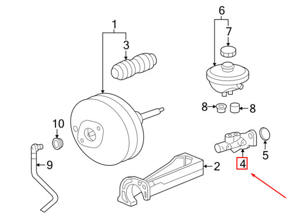 99735591031 - Porsche 911 997 main brake cylinder 99735591031 NEW GENUINE