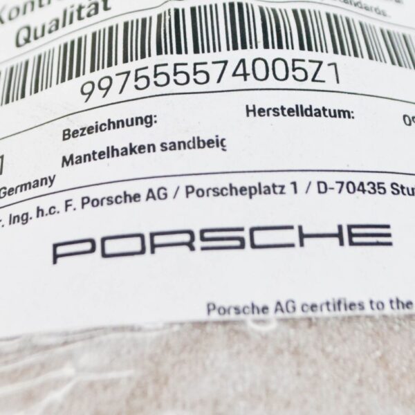 997555574005Z1 - PORSCHE 911 997 Interior Right Hook Coat 997555574005Z1 NEW