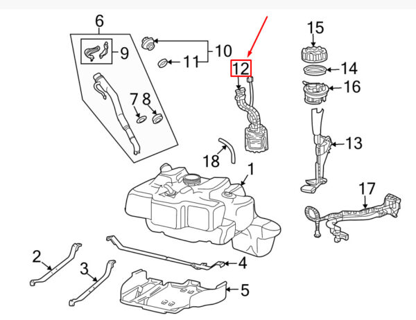 99762013502 - Porsche Carrera 911 997 fuel pump 99762013502 new original