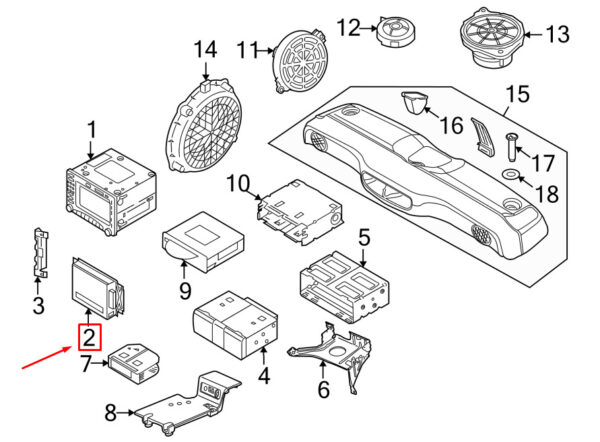 99764533433 - Porsche Cayman 987 Sound Amplifier 99764533433 NEW ORIGINAL
