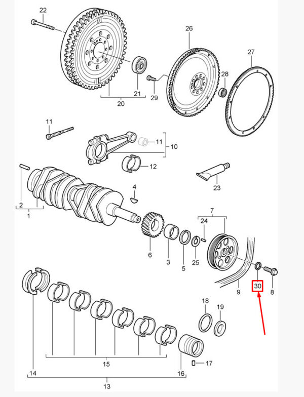 99902517401 - Porsche Carrera 911 964 crankshaft disc 99902517401 NEW ORIGINAL