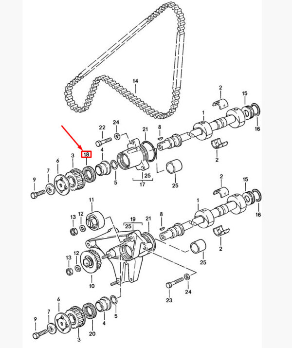 99911328240 - Porsche 968 engine balancing shaft oil gasket 99911328240 NEW ORIGINAL