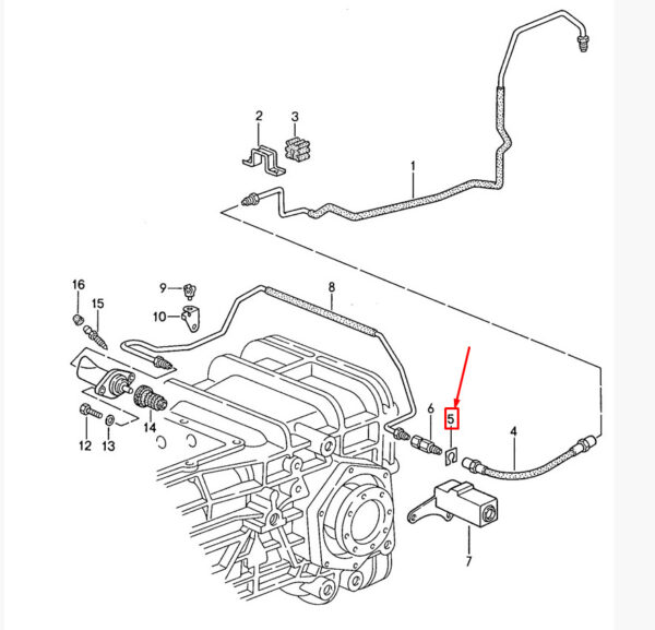 99916607101 - Porsche 928 Brake Line Clip 99916607101 NEW ORIGINAL
