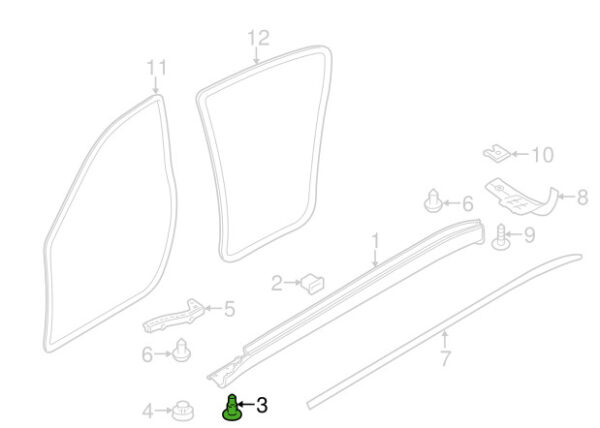 99950713340 - Porsche Panamera 970 External Rocker Arm Clip 99950713340 NEW