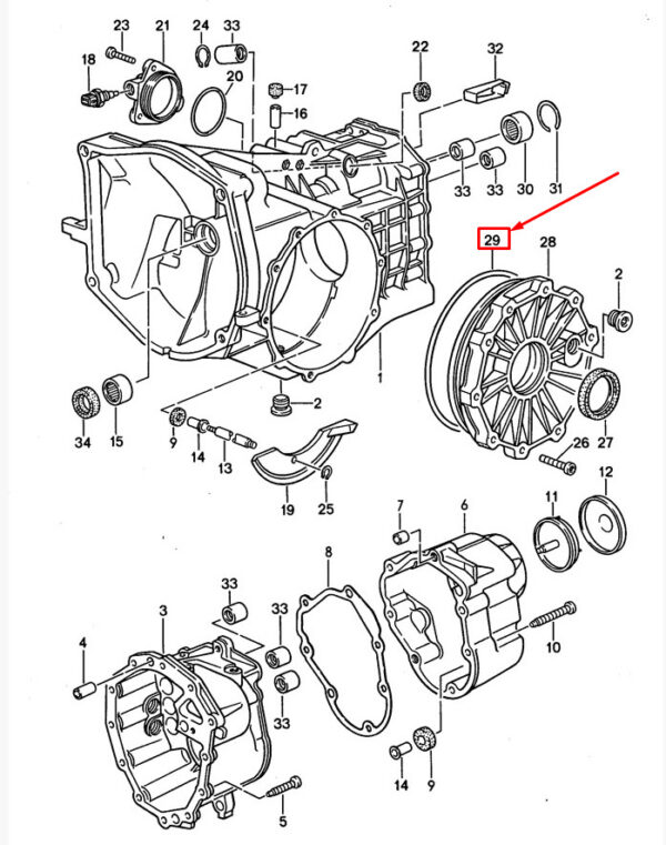 99970703840 - Gasket for transmission housing cover by Porsche 968, 99970703840, NEW, ORIGINAL