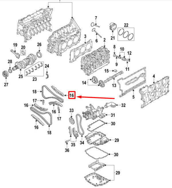 9A110515503 - Porsche 911 991 Control Chain Clamping Arm 9A110515503 NEW ORIGINAL