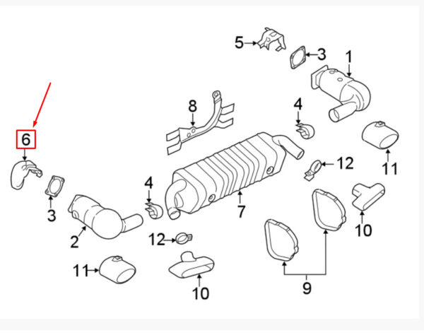 9A212321501 - Porsche 911 991 left turbocharger cyl. 1-3 heat shield 9A212321501 NEW ORIGINAL