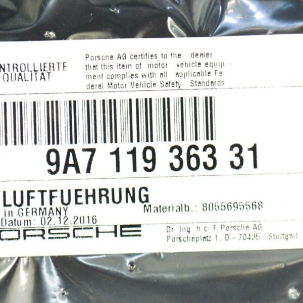 9A711936331 - Porsche Panamera 970 Air Guide 9A711936331 New Original 2017