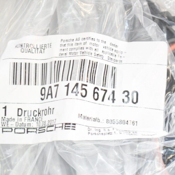 9A714567430 - Porsche Panamera 971 2.9i Air Pressure Pipe 9A714567430 New Original 2017