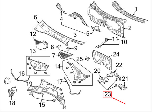 N90335005 - Porsche Cayenne 9pa Heat Shield Clamping Disc N9035005 NEW Original