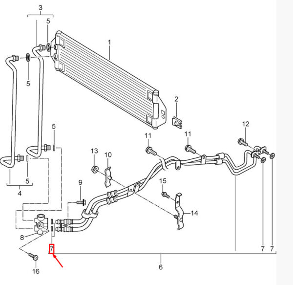 N90666001 - New Porsche Macan 95B Transmission Radiator Line O-Ring N90666001 Genuine