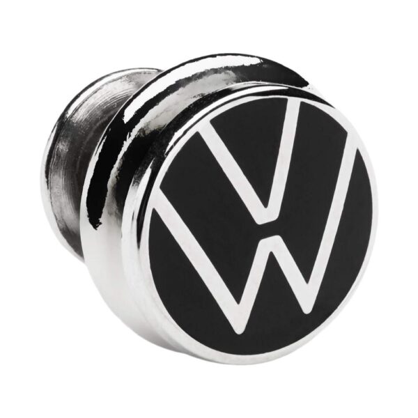 000087000T - Volkswagen Logo VW Pin Original Silver/Black Badge 000087000T