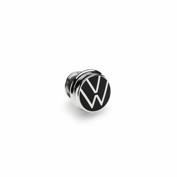 000087000T - Volkswagen Logo VW Pin Original Silver/Black Badge 000087000T