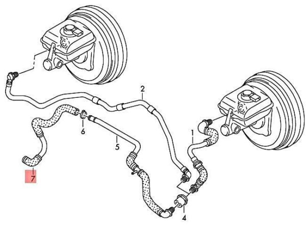 057131056 - NEW AUDI A8 S8 QUATTRO 4H2 4H8 4HC 4HL VACUUM HOSE RIGHT 057131056 ORIGINAL