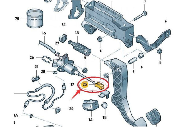 1H0721357 - Audi TT VW Jetta Golf Passat Clutch Pump Mount 1H0721357 Genuine