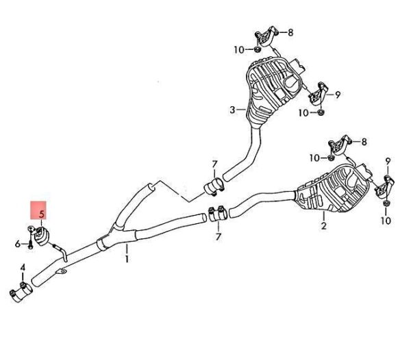 3D0253144AR - OEM VW Phaeton 3D1 3D2 3D3 3D4 3D6 3D7 3D8 3D9 Bracket 3D0253144AR