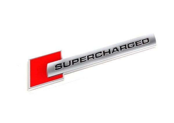 4F0853601A2ZZ - Audi A6 A7 Chrome Supercharged Side Badge Emblem Genuine 4F0853601A2ZZ