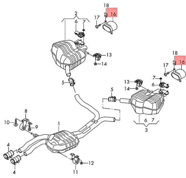 4G9253823 - OEM AUDI Audi RS6RS6 plus Avant qu. Trim left chromed 4G9253823